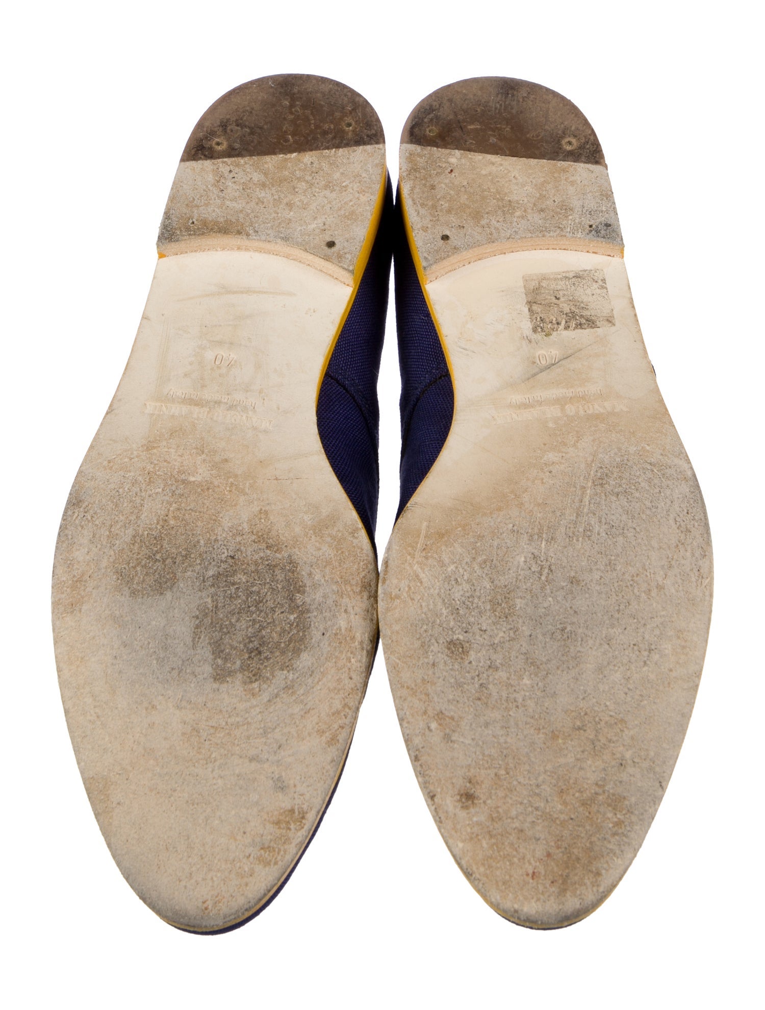 Manolo Blahnik Canvas Oxfords